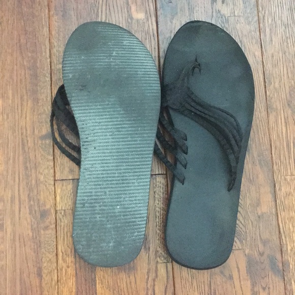 Shoes | Womens Black Flip Flops Well Worn | Poshmark